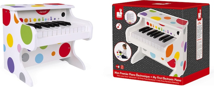 Actual product image Janod My first piano (English, Dutch, German, French, Italian, Spanish)