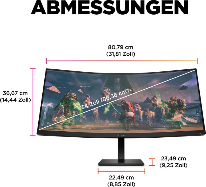 Image du produit HP Omen 34c (3440 x 1440 pixels, 34")