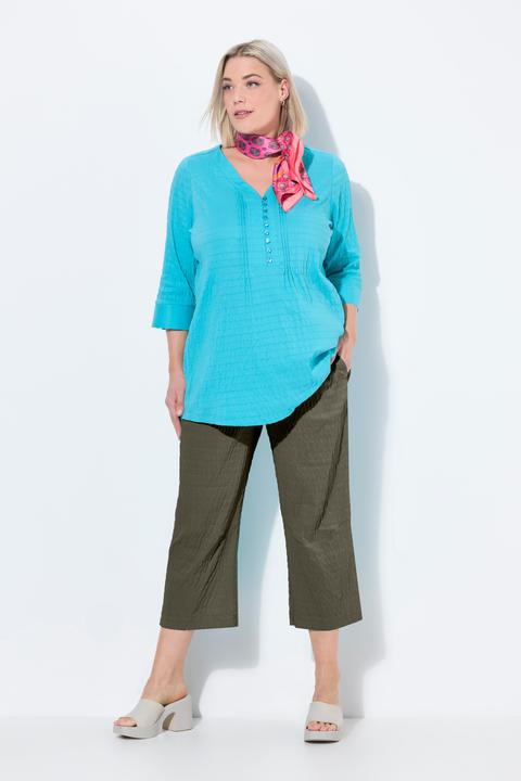 Image du produit Ulla Popken Pantalon 7/8 Ruby, jambe droite. Genoux préformés et taille élastique (48)