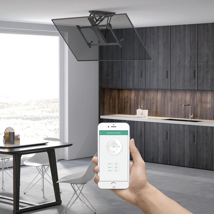 Actual product image Maclean UCHWYT DO TV ELEKTRYCZNY SUFITOWY 32 -70 35KG MC-880T (Ceiling, 35 kg, 32" - 70")