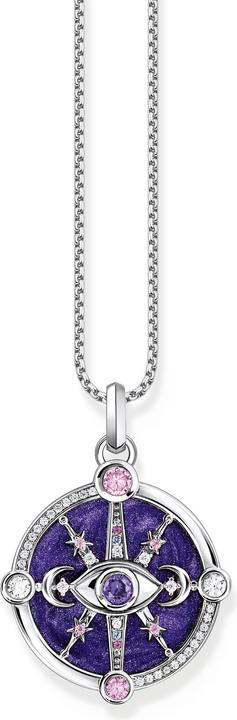 Image du produit Thomas Sabo Pendentif oeil avec détails cosmiques et pierres multicolores Argent noirci (Émail, Argent 925)