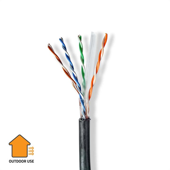 Image du produit Nedis Câble réseau en rouleau | CAT6 | Solid | U/UTP | CCA | 305.0 m | Extérieur | Rond | PE | Sch (U/UTP, CAT6, 305 m)
