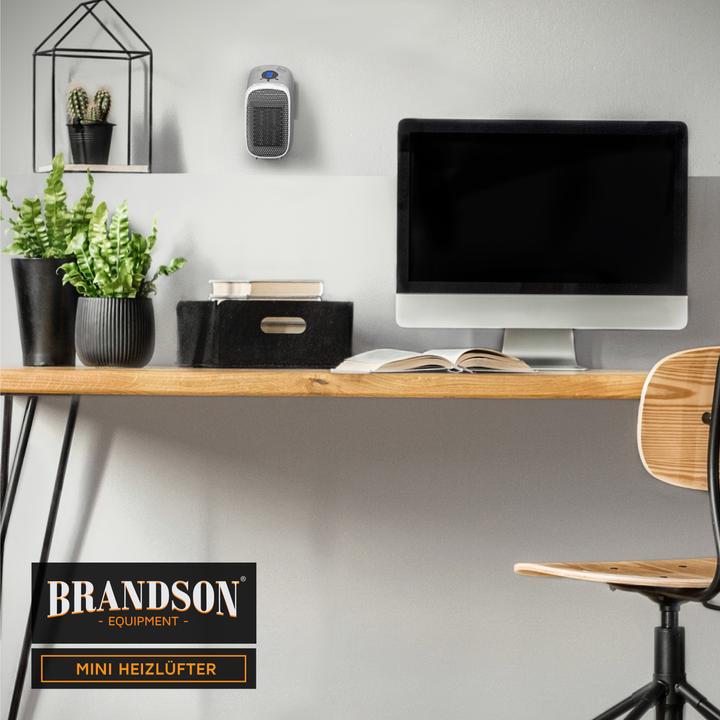 Produktbild Brandson Steckdosen Mini Heizlüfter 400W, Keramikheizlüfter, Badezimmer Mini Heizgerät mit Temperaturregelung (400 W)