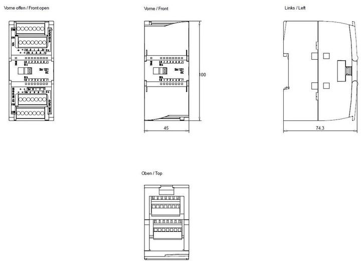Immagine prodotto Siemens Ingresso digitale SM 1221, 16DI, 24V DC