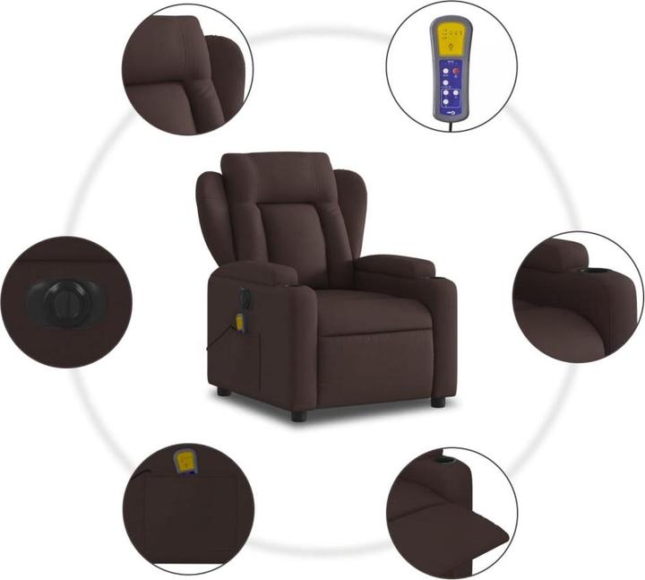 Actual product image vidaXL Massage chair electric fabric