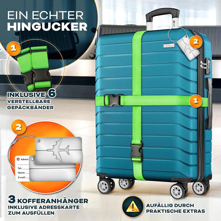 Actual product image Tillvex Reisekoffer-Set mit TSA-Schloss & Zubehör (3-tlg.)