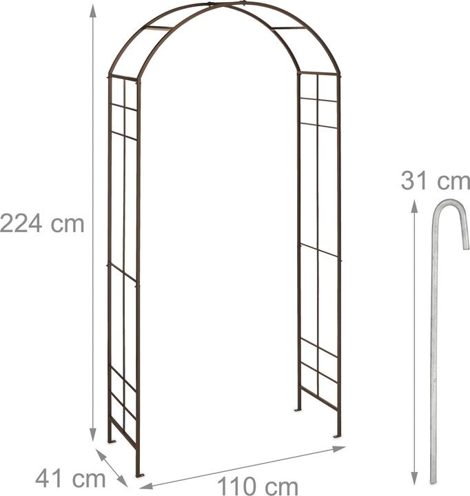 Actual product image Relaxdays Rose arch (41 cm, 110 cm)