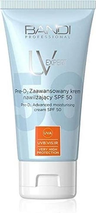 Bandai Bandi UV Expert Pre-D3 Advanced Moisturising Cream SPF 50 mit Vitamin D3 (Sonnencreme, SPF 50)