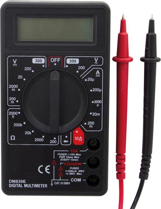 Produktbild REV Vielfachmessgerät Basic sw/rt Hand-Multimeter digital CAT III (CAT III)