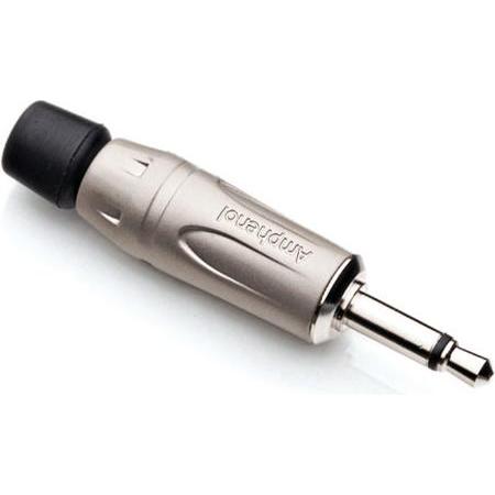 Amphenol Audio Jack connector male 3.5 mm Mono K series, Audio Adapter, Silber
