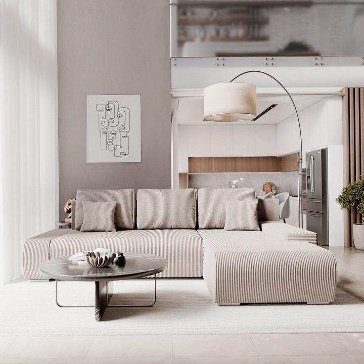 Produktbild Juskys Sofa Iseo Rechts mit Schlaffunktion (2-Sitzer)