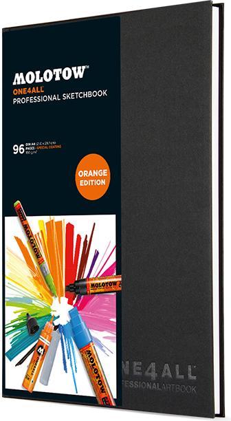 Actual product image Molotow ONE4ALL Professional Artbook A4 portrait 40 pages (A4, Plain, Hardcover)