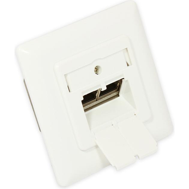 Good Connections, Steckdose, Netzwerkdose Kat. 6A, 2xRJ45, geschirmt, Unterputz, DESIGNABLE, vertikale Kabeleinführung, ...