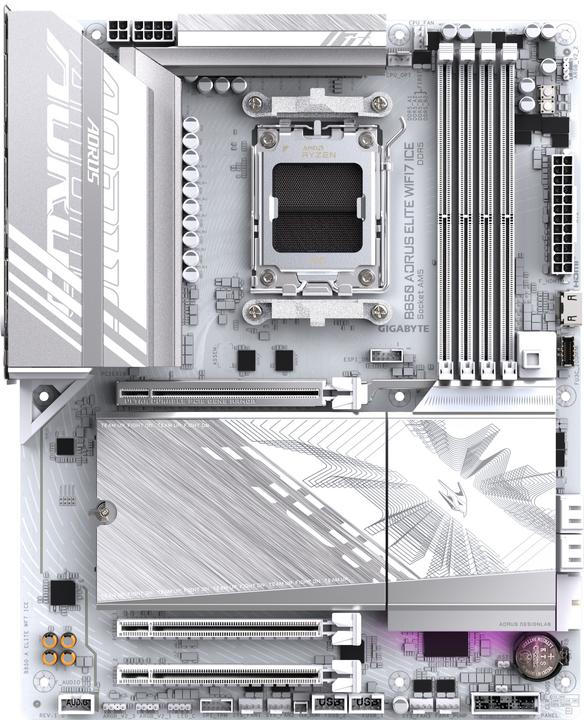 Actual product image Gigabyte B850 AORUS Elite WIFI7 ICE (AM5, AMD B850, ATX)