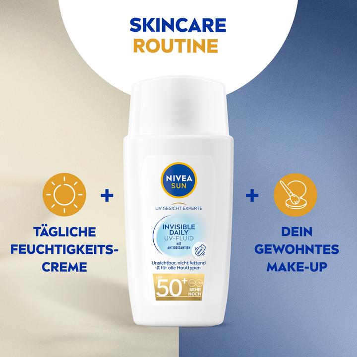 Immagine prodotto NIVEA UV Face Invisible Daily Fluid SPF 50+ (Crema solare, SPF 50+, 40 ml, 70 g)