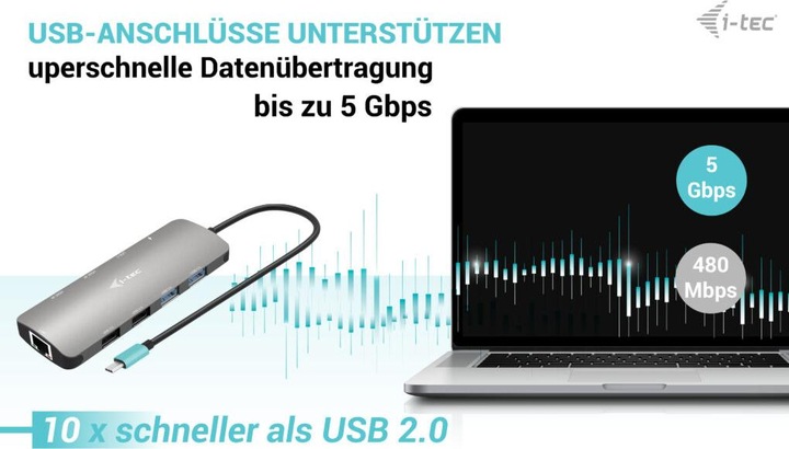 Productafbeelding i-tec Nano (USB-C, 9 Havens)