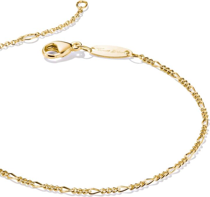 Immagine prodotto Thomas Sabo Charm-Armband Figaro Design vergoldet (19 cm, Argento 925)