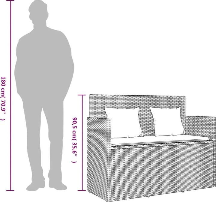 Actual product image vidaXL Garden bench