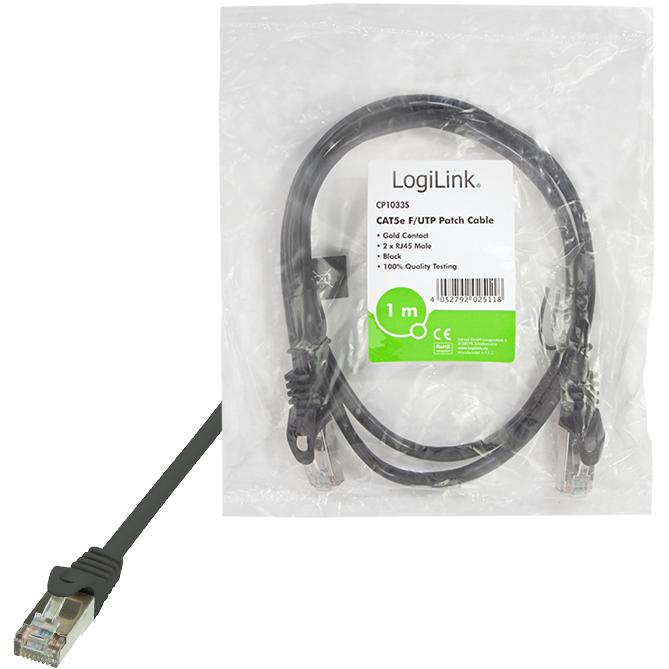 Thumbnail - LogiLink Netzwerkkabel (F/UTP, CAT5e, 1 m), Netzwerkkabel