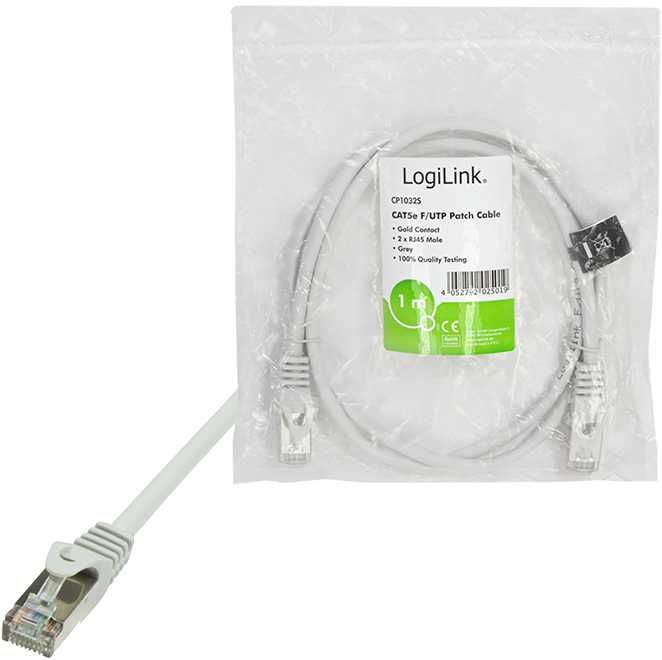Produktbild LogiLink Netzwerkkabel (F/UTP, CAT5e, 1 m)