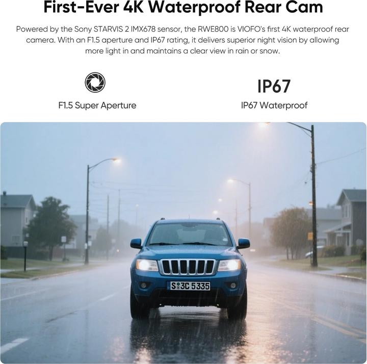 Produktbild Viofo RWE800 A229 Ultra 4K Waterproof Rear View
