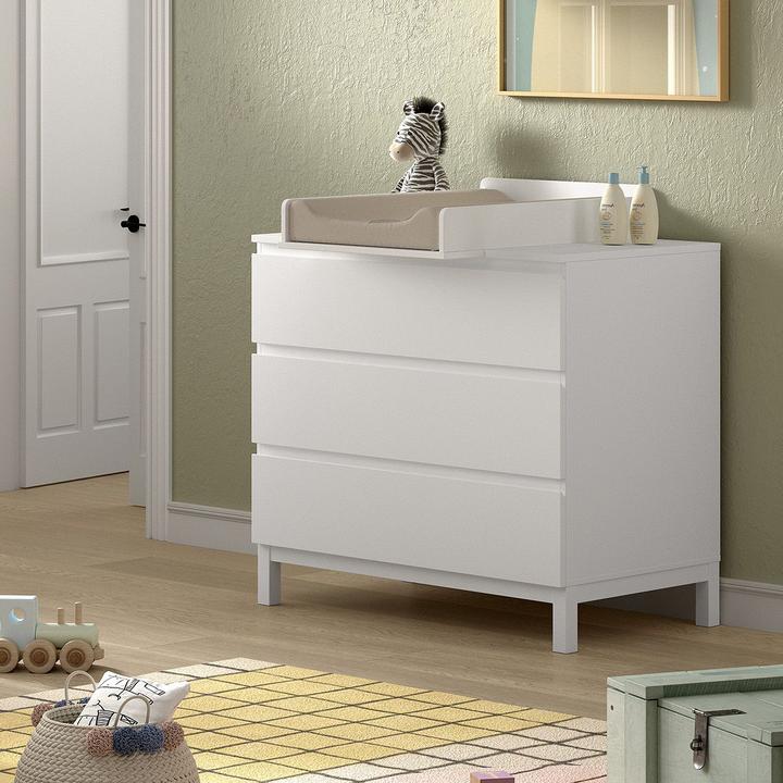 Produktbild Vipack Babyzimmer Eva 4-teilig Set B (Babybett, Kinderkleiderschrank, Wickelkommode)