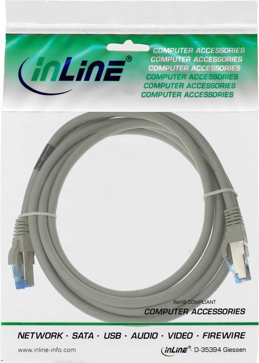 Produktbild InLine Patchkabel (S/FTP, CAT6a, 0.30 m)