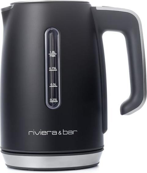 Riviera & Bar riviera&bar LILA Wasserkocher Stainless Steel 1L Black (1 l)