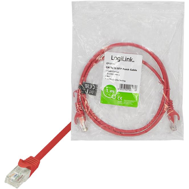 Thumbnail - LogiLink Netzwerkkabel (U/UTP, CAT5e, 1 m), Netzwerkkabel