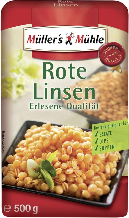 Actual product image Mueller's Mühle Rote Linsen (500 g)