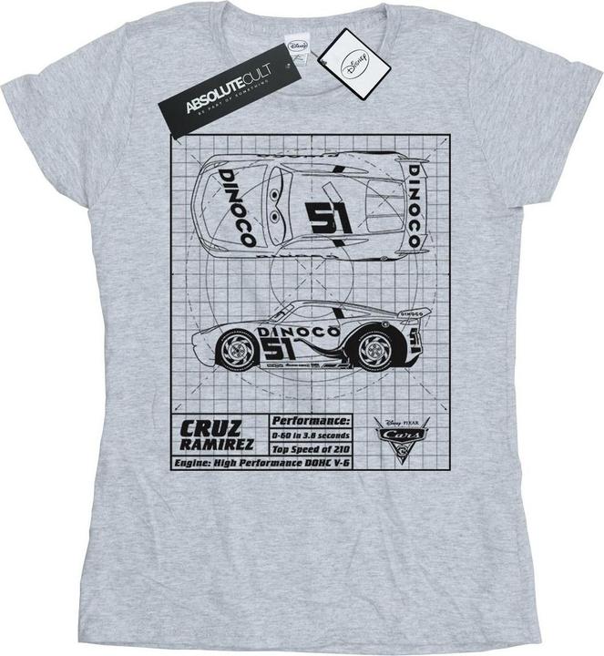 Image du produit Disney - T-shirt CARS CRUZ RAMIREZ BLUEPRINT - Femme (L)