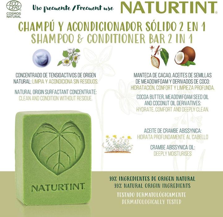 Actual product image Naturtint Solid Shampoo and Conditioner Frequent Use (Solid shampoo, 75 g)