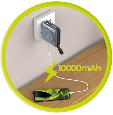 Image du produit Mobile Origin Powerbank & Travel Charger Lightning/USB-C Cable MagSafe/AW/iPhone Compatible grey Powerbank - G... (10000 mAh)