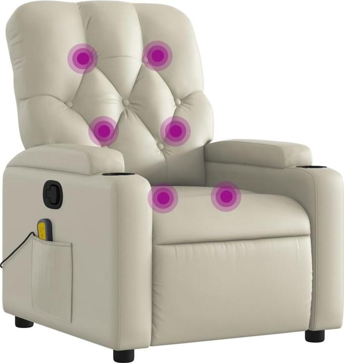 Immagine prodotto vidaXL Sedia da massaggio in similpelle crema, colore: crema, materiale