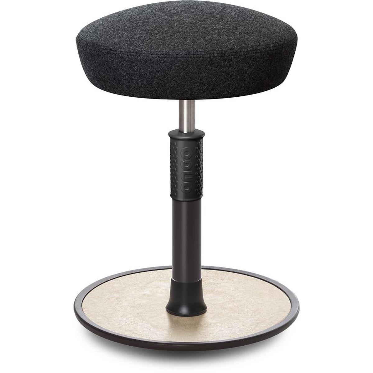 Ongo, Bürostuhl, Sitz- Stehhocker Free Regular Hutsitz kvadrat Divina Anthrazit schw. /creme