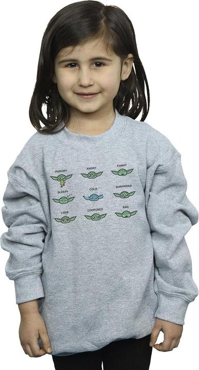Actual product image Star Wars Girls Mandalorian Grogu Mood Sweatshirt (152, 158)