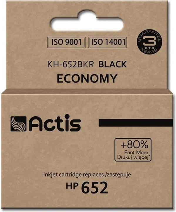 Actual product image Factis KH-652BKR black ink cartridge for HP 652 F6V25AE replacement - Compatible - Tint (FC)