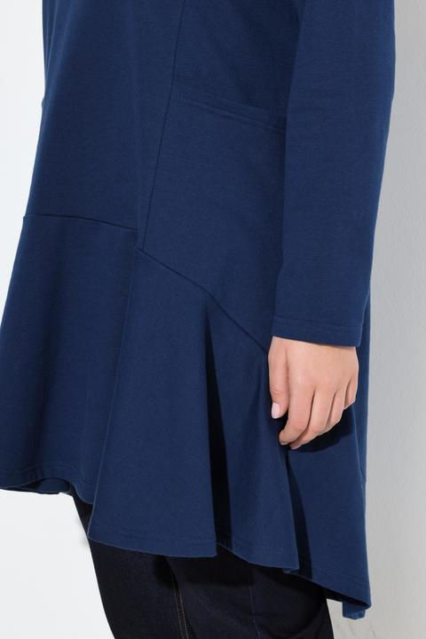 Produktbild Ulla Popken Longsweater, Volant, Stehkragen, Langarm, Taschen (50, 52)