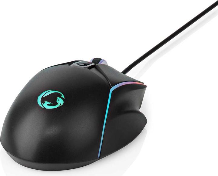 Actual product image Nedis Gaming Mouse | Wired | 800 / 1200 / 2400 / 3200 / 4800 / 7200 dpi | Adjustable DPI | Anz (Cable)