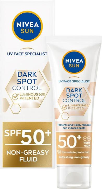 Actual product image NIVEA Sun Dark Spot Control Sun Fluid (SPF 50+, 40 ml)