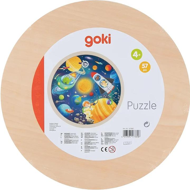 Actual product image Goki Inlay puzzle universe 57 parts (57 pieces)