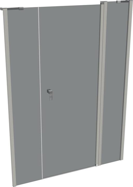 Actual product image Hüppe Design pure 4-corner swing door with fixed segment and side panel in niche, width:140cm height:190cm (200 cm, 140 cm, 190 cm)