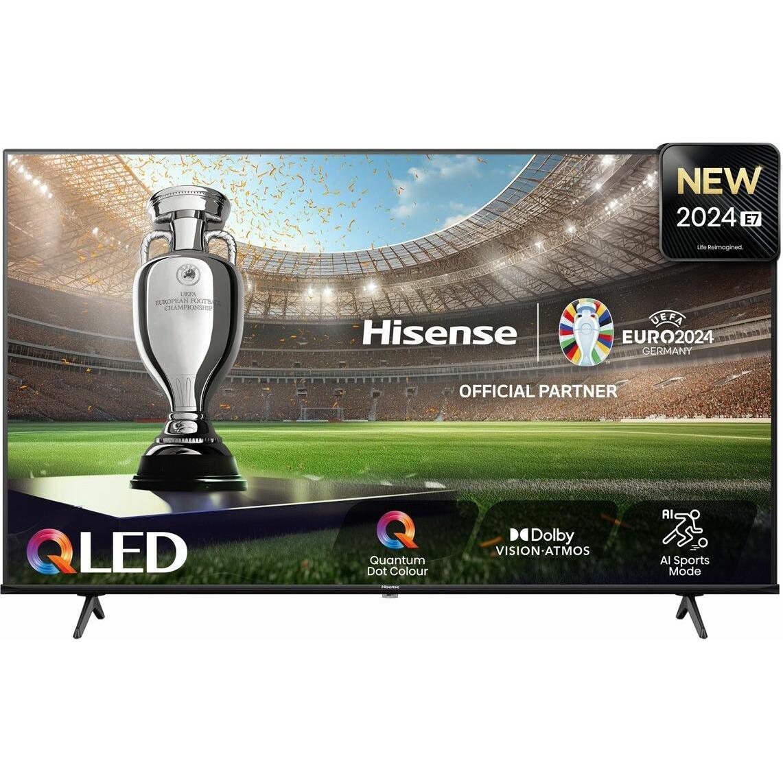 Hisense TV 65E77NQ (65", QLED, 4K, 2024), TV, Schwarz