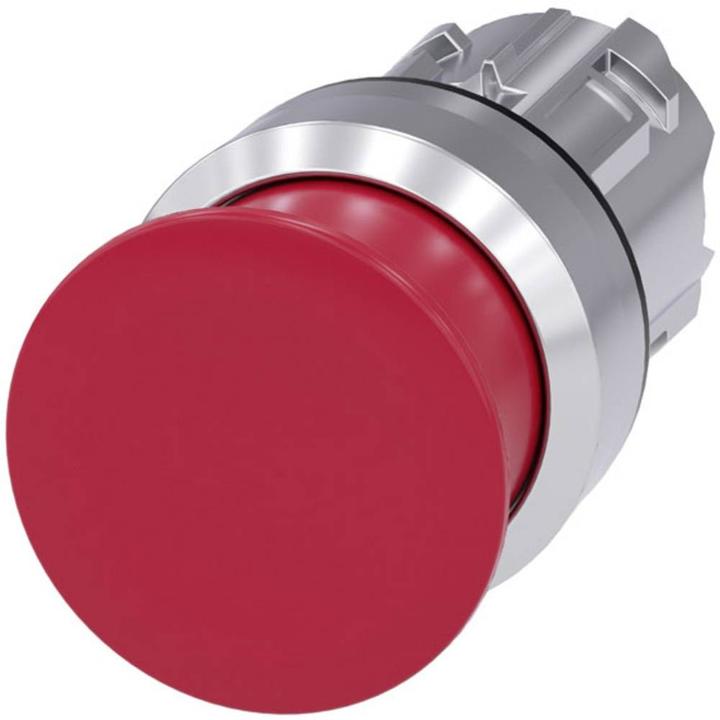 Actual product image Siemens SIRIUS ACT mushroom pushbutton front element metal, high gloss, red