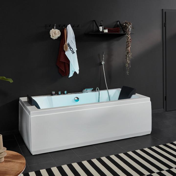 Image du produit Home Deluxe Baignoire à hydromassage avec LED de luminothérapie BLUE DIVE PURE M - 180x90cm (90 cm, 180 cm)
