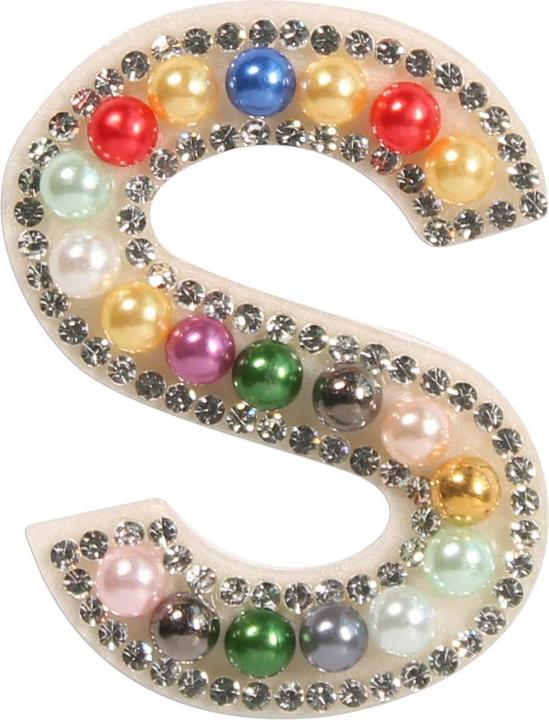 Actual product image PhoneLook Stickers for mobile/tablet/computer 3D Pearls rainbow letter S