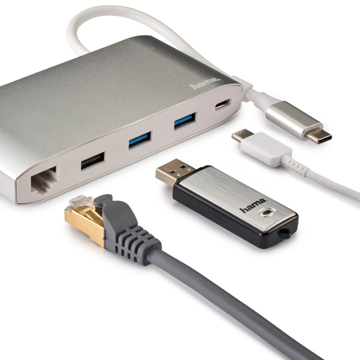 Produktbild Hama USB-C-Multiport Adapter (USB-C, 1 Ports)