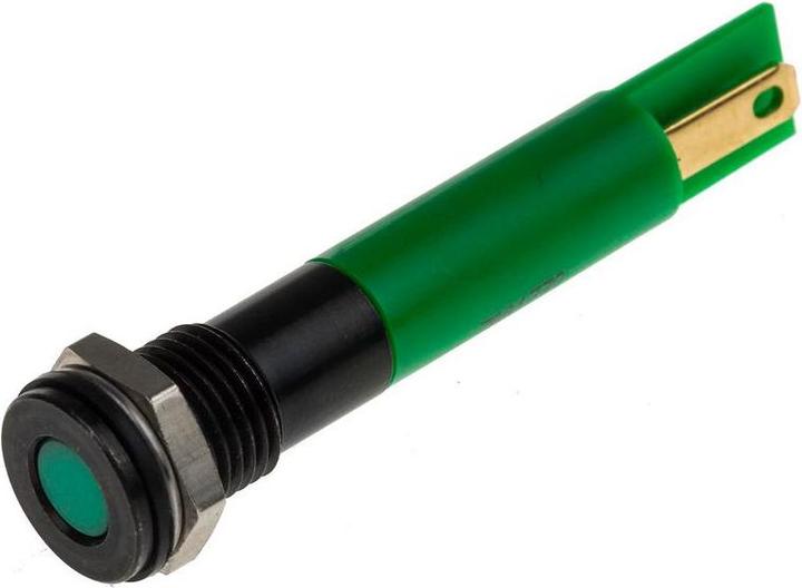 Produktbild RS PRO LED 8mm Chromblende 12Vdc Grün