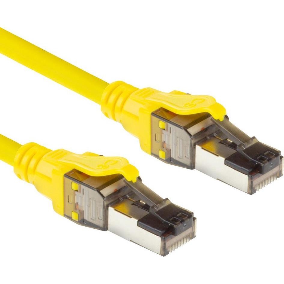 ACT Yellow 5 meter SFTP CAT8 patch cable snagless with RJ45 connectors (S/FTP, CAT8.1, 5 m), Netzwerkkabel