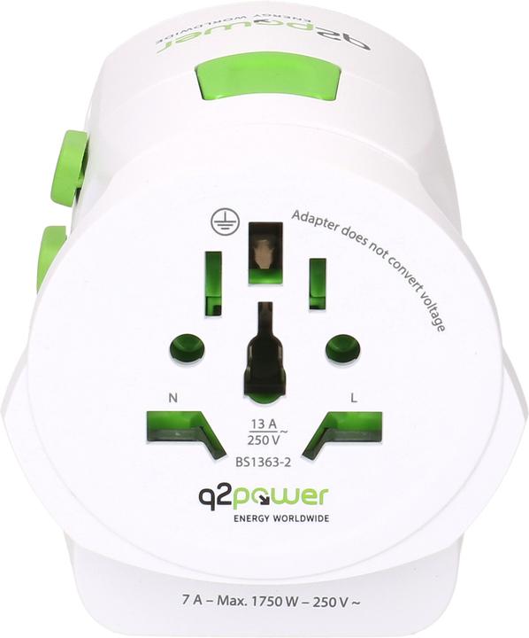 Immagine prodotto Q2 Power Adattatore da viaggio Q2Power "QDAPTER"